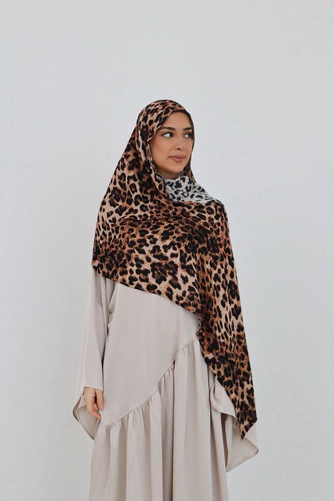 Printed Modal Hijab - Leopard