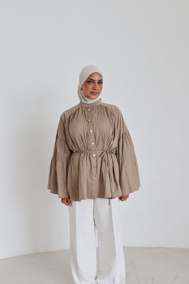 Plissee Bluse