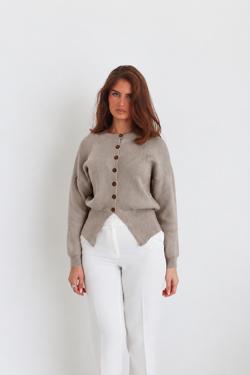 Strickcardigan mit Knopfleiste