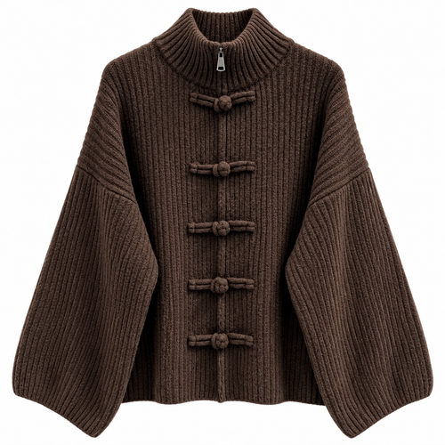 Strickjacke mit Knebelverschluss