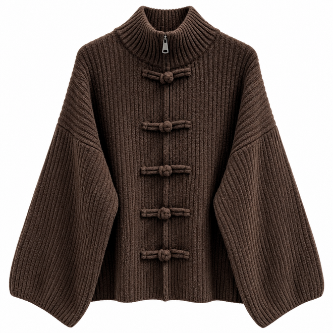 Strickjacke mit Knebelverschluss