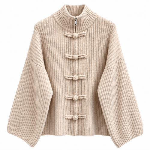 Strickjacke mit Knebelverschluss