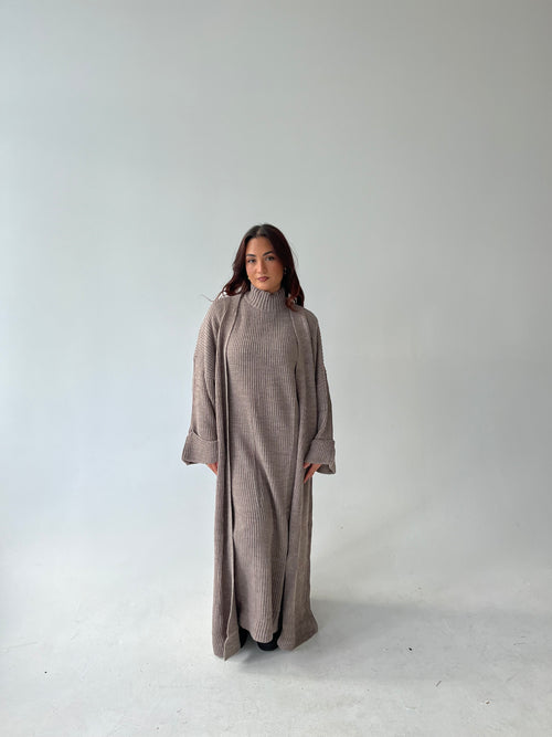 Strickjacke mit Kurzarm Unterkleid