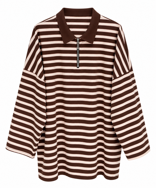 Poloshirt mit Reißverschluss