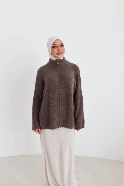 Knit Zip Cardigan