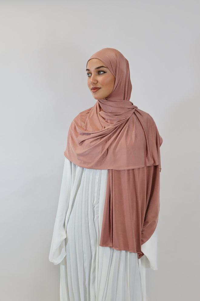 Liquid Jersey Hijab- Rosé