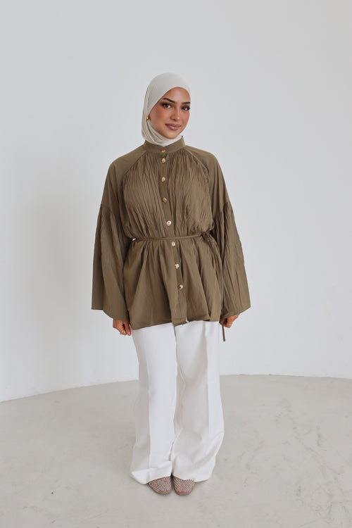 Plissee Bluse