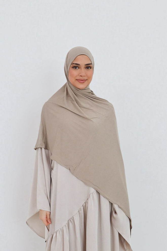 Breathable Jersey Scarf - Taupe