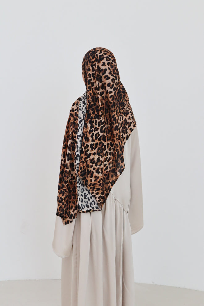 Printed Modal Hijab - Leopard