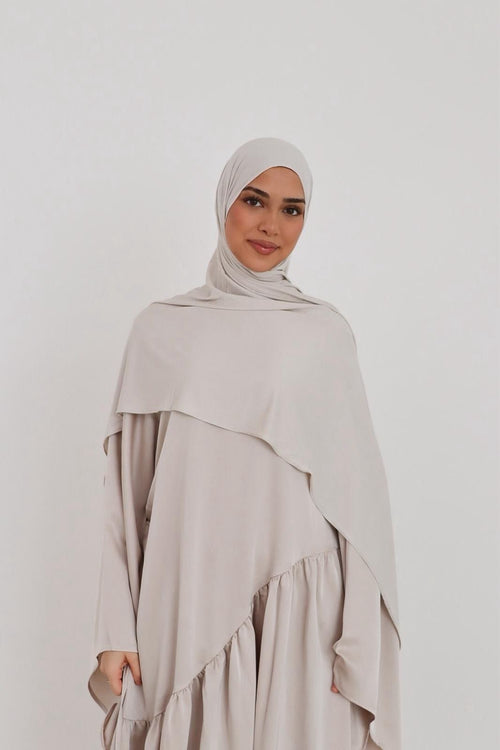 Breathable Jersey Scarf - Beige