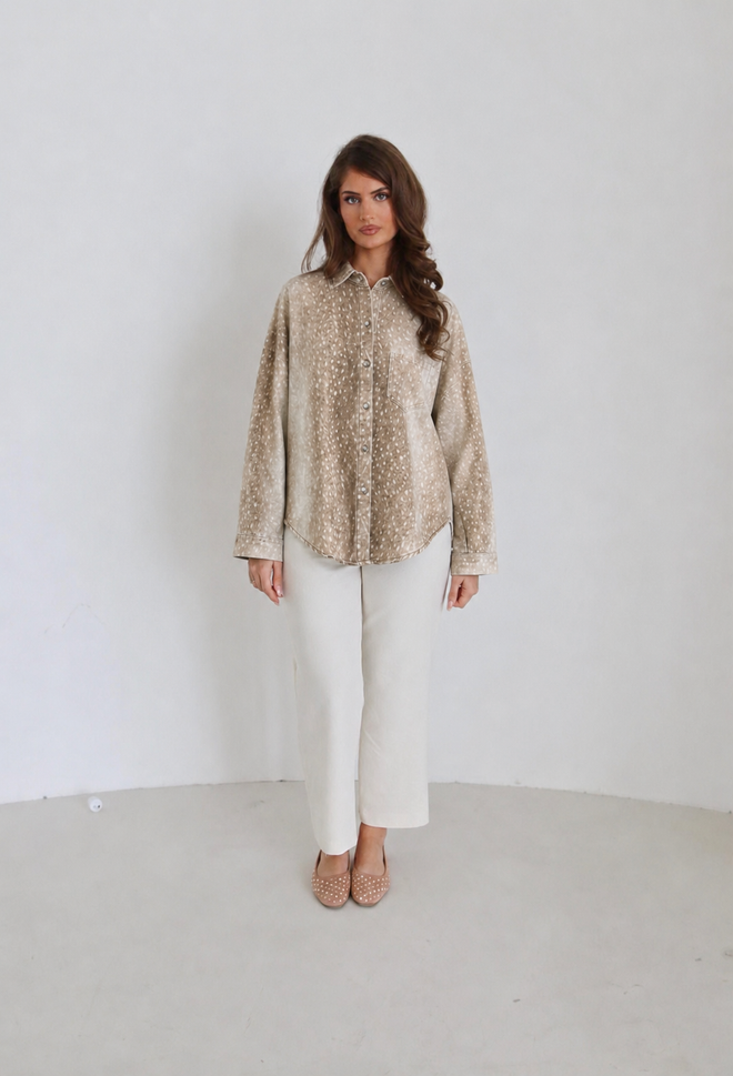Hemdjacke mit Bambi-Aufdruck