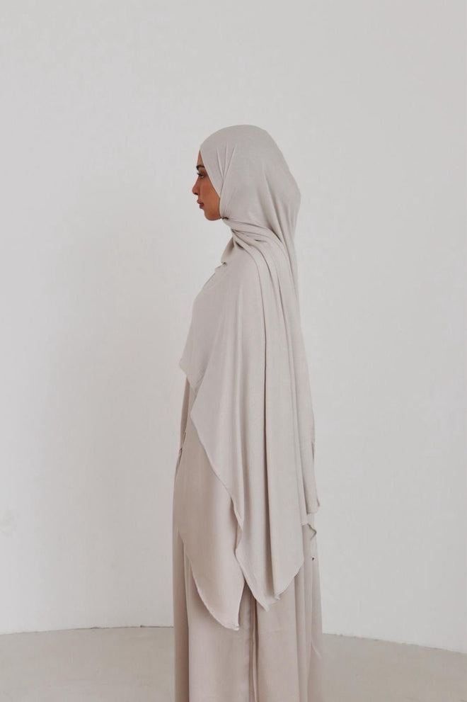 Breathable Jersey Scarf - Beige