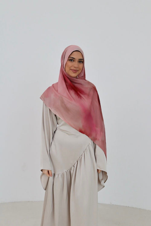 Printed Modal Hijab - Rose