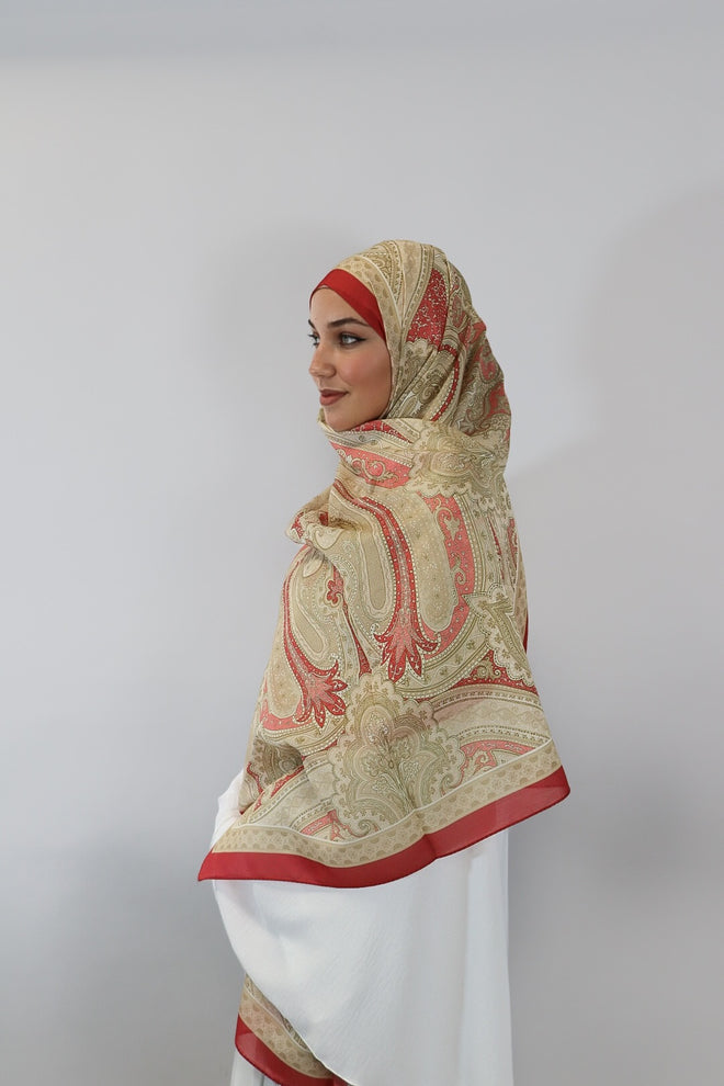 Soft Bohéme Hijab - Red