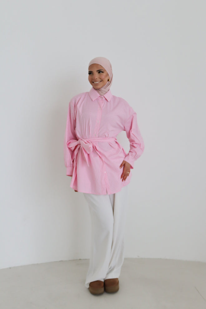 Bindehemd im Vichy-Karo