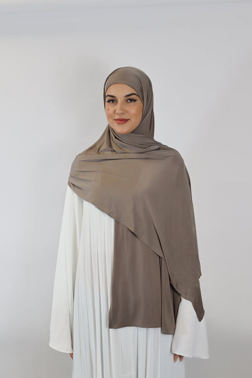 Liquid Jersey Hijab - Mocca