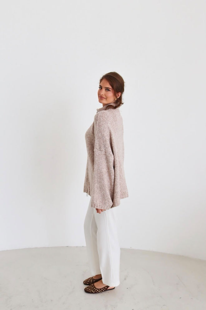 Knit Zip Cardigan