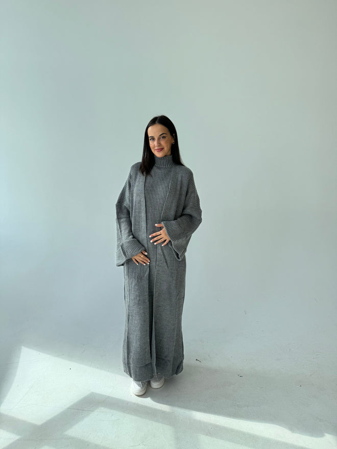 Strickjacke mit Kurzarm Unterkleid