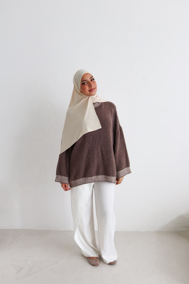 Pullover mit Kontrastdetails