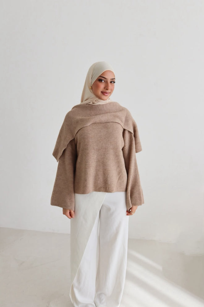 Strickoberteil mit Cape