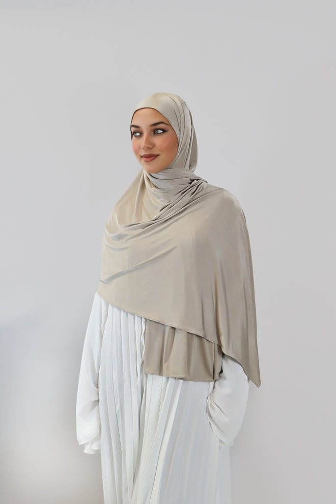 Liquid Jersey Hijab - Beige