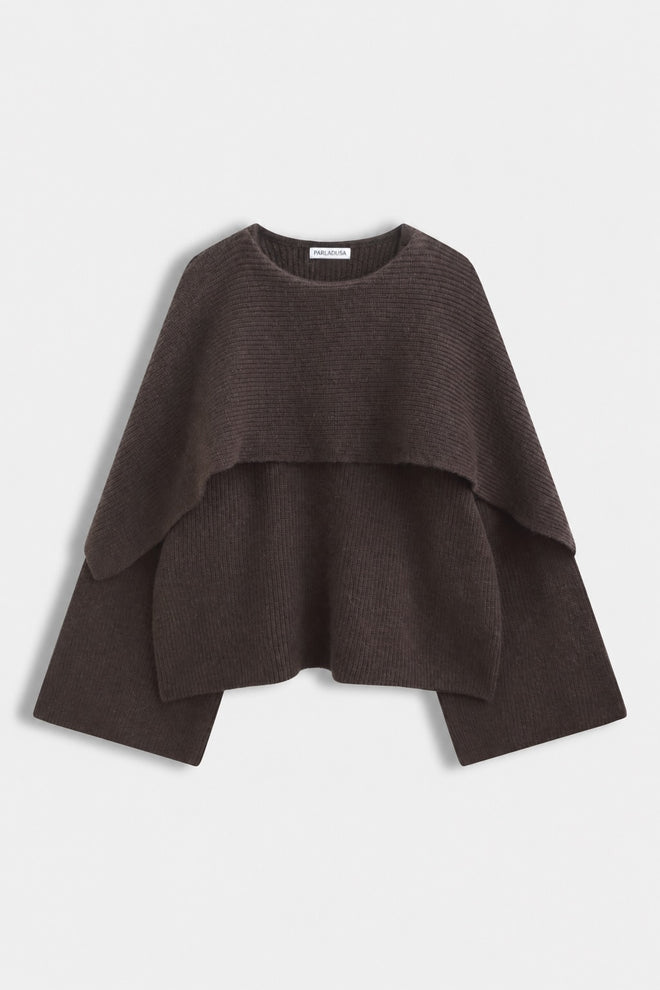 Strickoberteil mit Cape