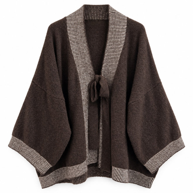 Strickcardigan mit Bindeband