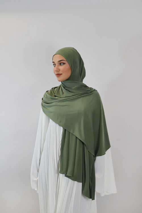 Liquid Jersey Hijab - Green