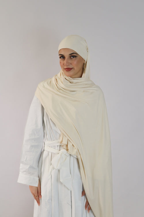 Jersey mit Integriertem Bonnet - cream