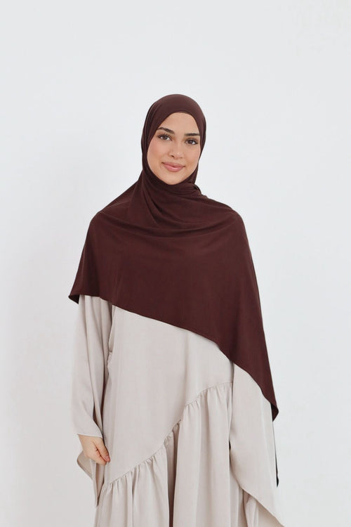 Breathable Jersey Scarf - Brown