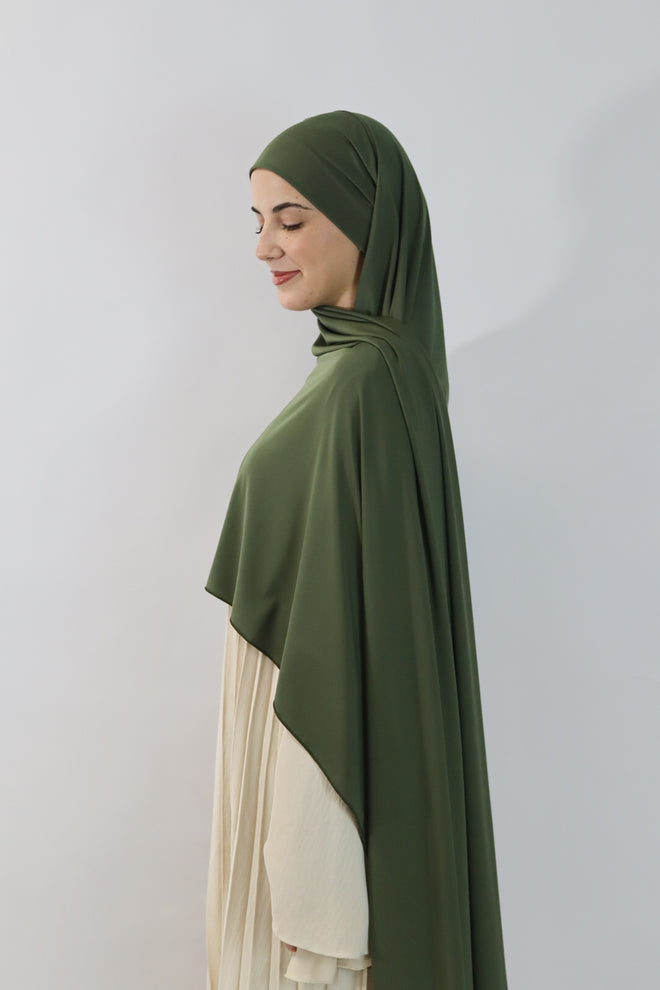 Premium Jersey mit Integriertem Bonnet - Khaki