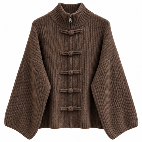 Strickjacke mit Knebelverschluss