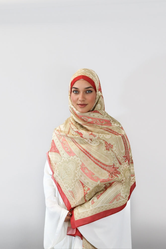 Soft Bohéme Hijab - Red