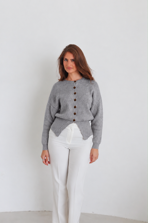 Strickcardigan mit Knopfleiste