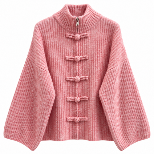 Strickjacke mit Knebelverschluss
