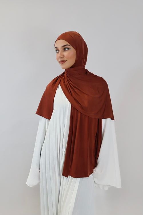 Liquid Jersey Hijab - Maroon